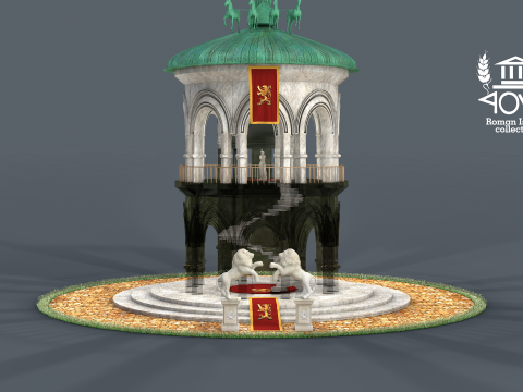Roman Island Tower 3D Model