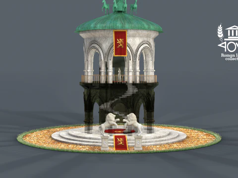 Roman Island Tower 3D Model