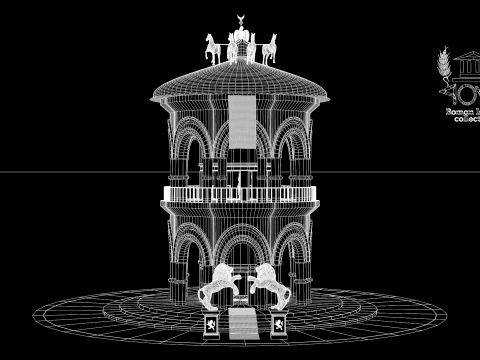 Roman Island Tower 3D Model