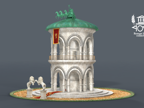Roman Island Tower 3D Model