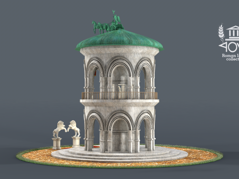 Roman Island Tower 3D Model