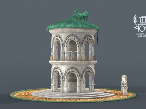 Roman Island Tower 3D Model