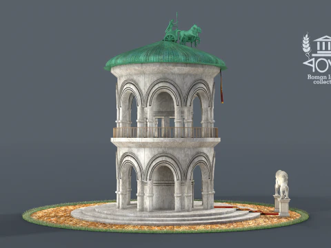 Roman Island Tower 3D Model
