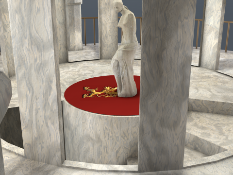 Roman Island Tower 3D Model