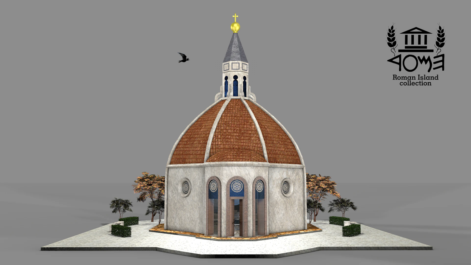 Rome Catedral 3D Model .c4d .max .obj .3ds .fbx .stl .blend 
