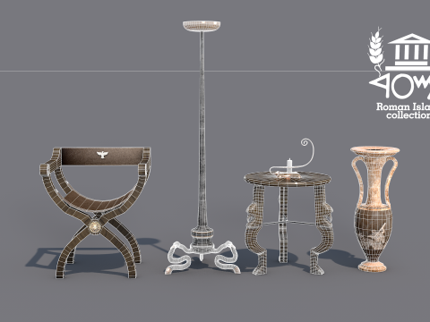 Roman Island Furniture 3D Model