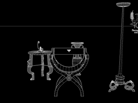 Roman Island Furniture 3D Model