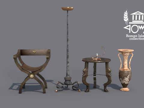 Roman Island Furniture 3D Model