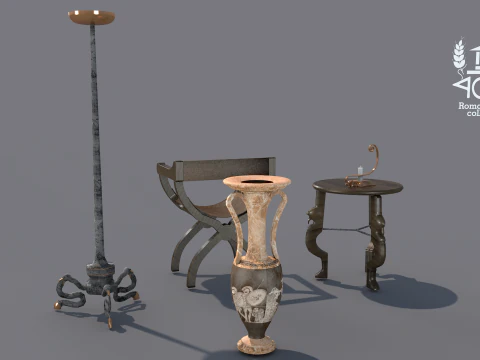 Roman Island Furniture 3D Model