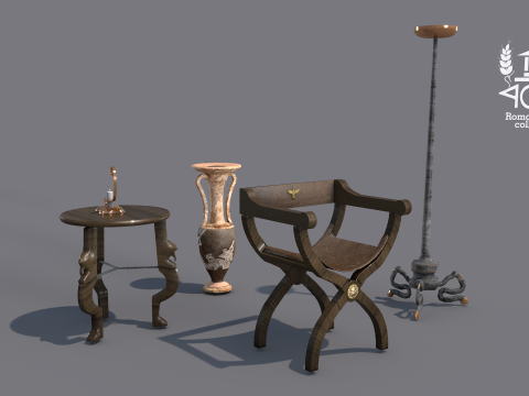 Roman Island Furniture 3D-Modell