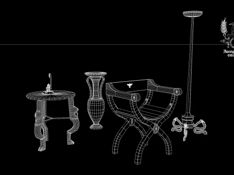 Roman Island Furniture 3D Model