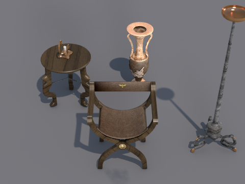 Roman Island Furniture 3D-Modell