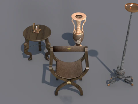 Roman Island Furniture 3D Model