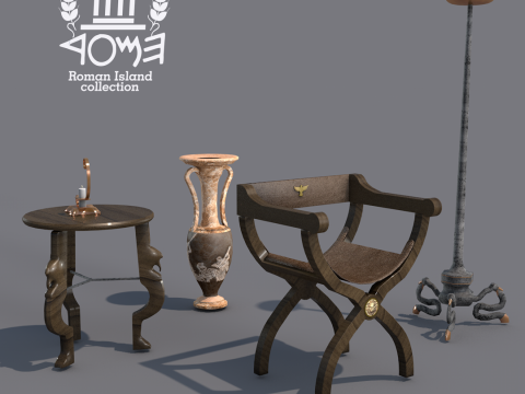 Roman Island Furniture 3D-Modell