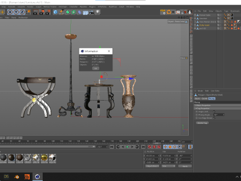 Roman Island Furniture 3D-Modell