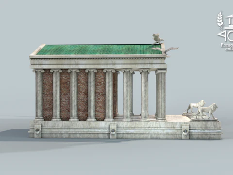 Templo Clssico da Ilha Romana 3D Model
