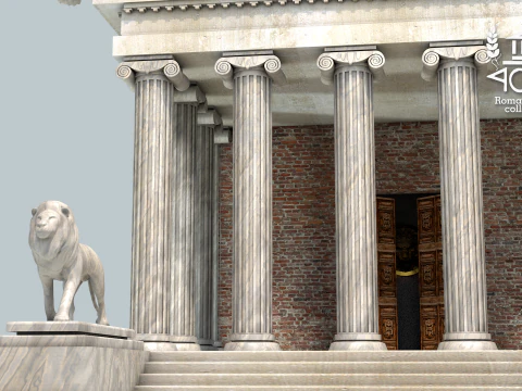 Templo Clssico da Ilha Romana 3D Model