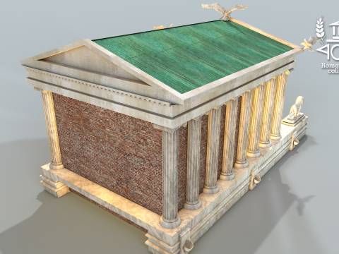 Templo Clssico da Ilha Romana 3D Model