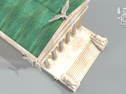 Templo Clssico da Ilha Romana 3D Model