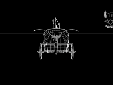 Roman Island Chariot Biga 3D Model