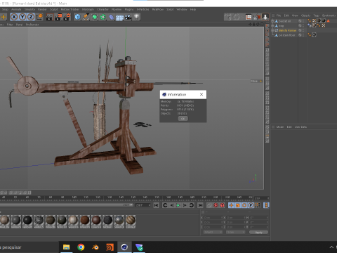 Roman Island Ballista 3D Model