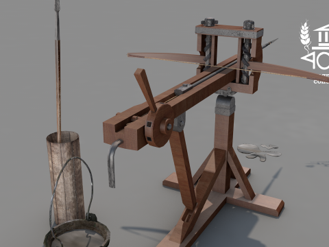 Roman Island Ballista 3D Model