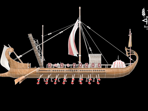 Ilha romana Bireme guerra Modèle 3D