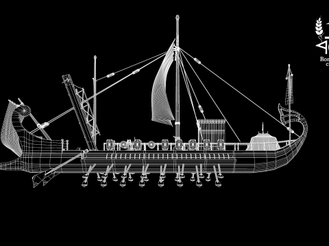 Ilha romana Bireme guerra Modèle 3D
