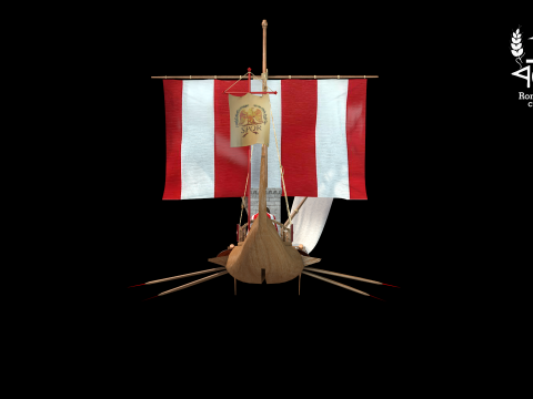 Ilha romana Bireme guerra Modèle 3D