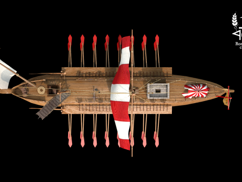 Ilha romana Bireme guerra Modèle 3D