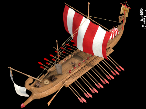 Ilha romana Bireme guerra Modèle 3D