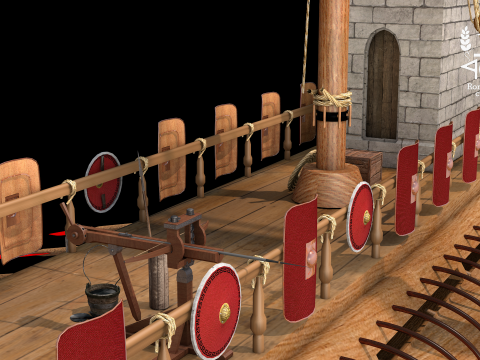 Ilha romana Bireme guerra Modèle 3D