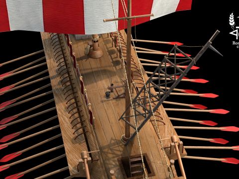 Ilha romana Bireme guerra Modèle 3D