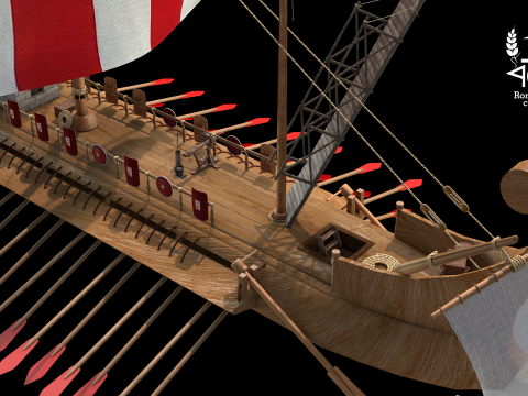 Ilha romana Bireme guerra Modèle 3D