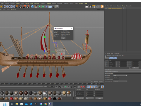 Ilha romana Bireme guerra Modèle 3D