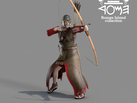 Archer Arrow Island Roman 3D Model