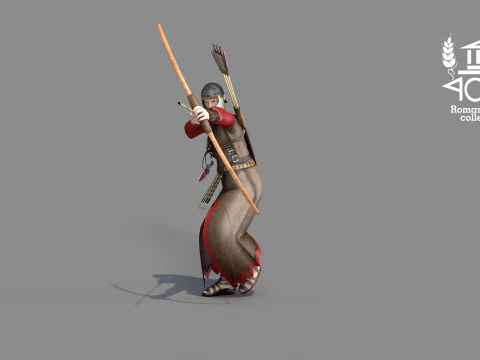 Archer Arrow Island Roman 3D Model