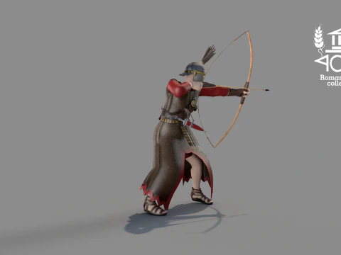 Archer Arrow Island Roman 3D Model
