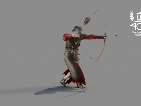 Archer Arrow Island Roman 3D 모델