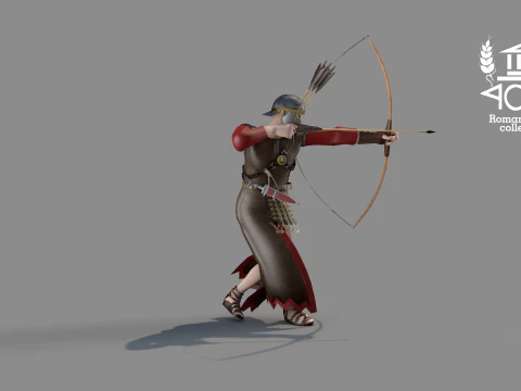 Archer Arrow Island Roman 3D Model