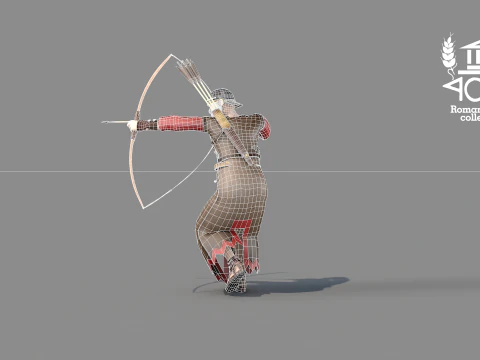 Archer Arrow Island Roman 3D Model