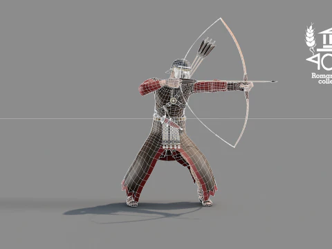Archer Arrow Island Roman 3D Model