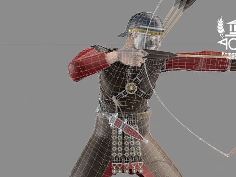 Archer Arrow Island Roman 3D Model