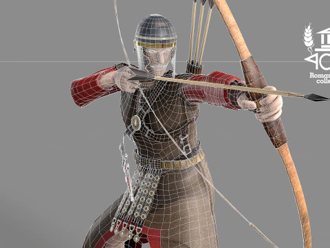 Archer Arrow Island Roman 3D Model