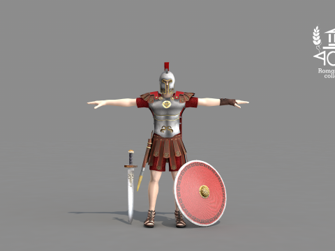 Roman Island Soldier Modelo 3D