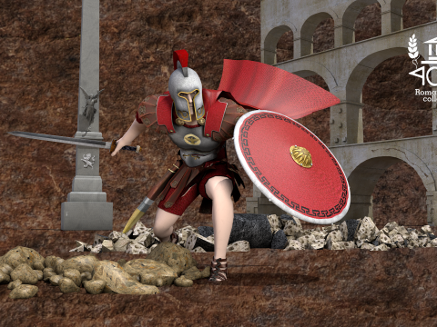 Roman Island Soldier Modelo 3D