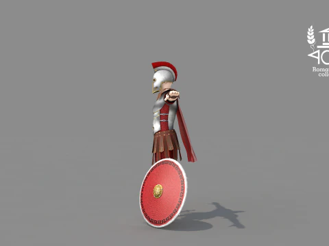 Roman Island Soldier 3D Model
