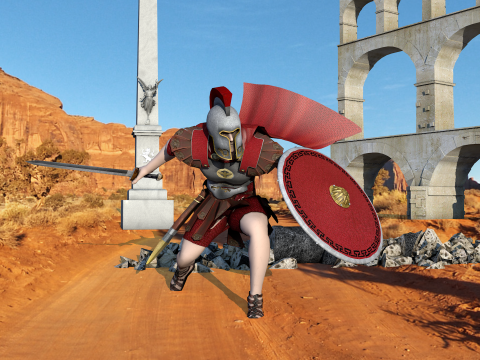 Roman Island Soldier Modelo 3D