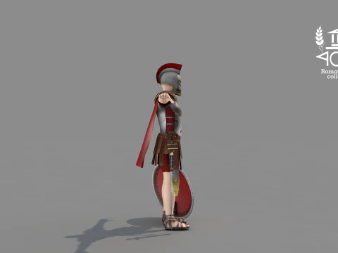 Roman Island Soldier 3D Model