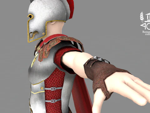 Roman Island Soldier 3D Model